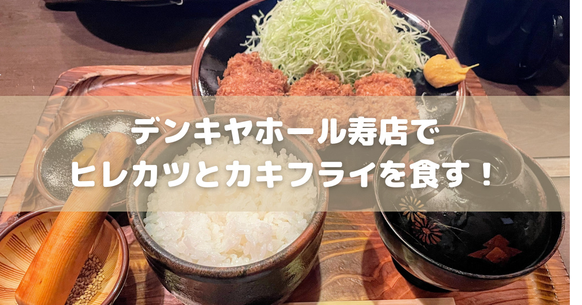 まさかのとんかつ屋？浅草の老舗「デンキヤホール 寿店」のヒレカツとカキフライを食す！